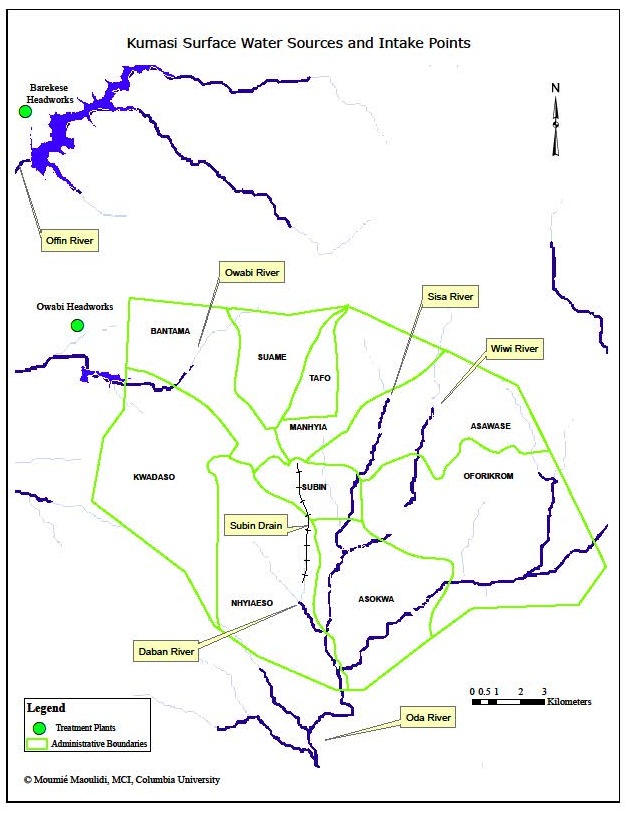 Map Of Kumasi Metropolis Kumasi Maps - Millennium Cities Initiative