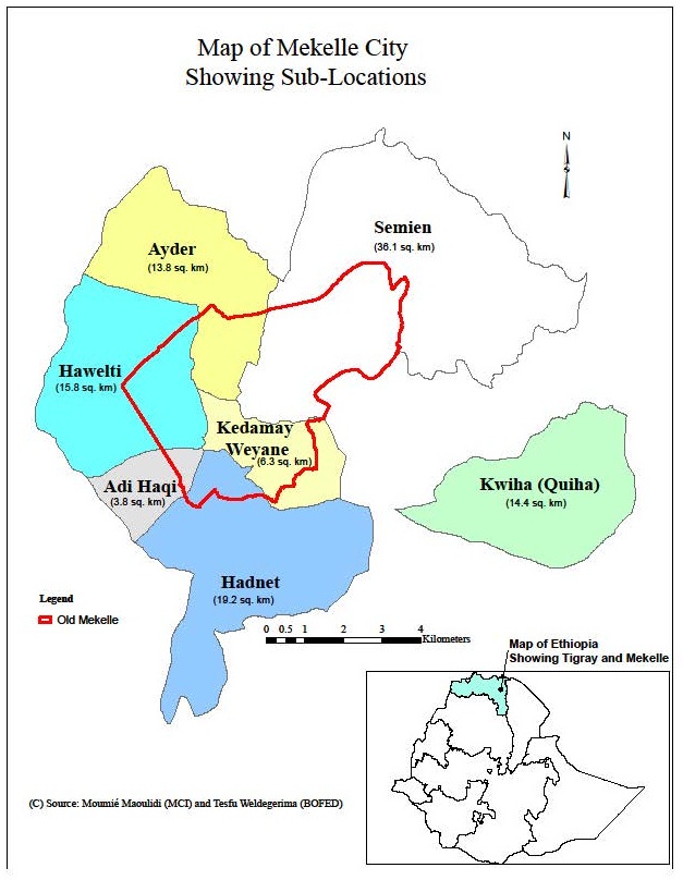 Mekelle City Satellite Map Mekelle Maps - Millennium Cities Initiative