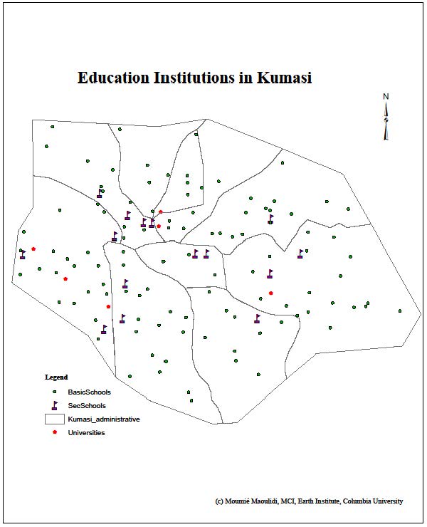 Map Of Kumasi Metropolis Kumasi Maps - Millennium Cities Initiative