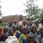 Beldina and Children in one of the schools in Kisumu